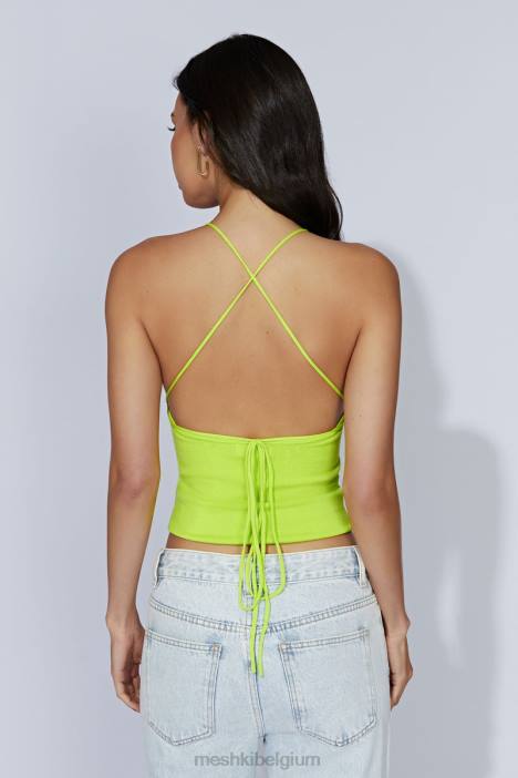 Kelly lange lijn top Meshki fris groen N4JN1063 kleding