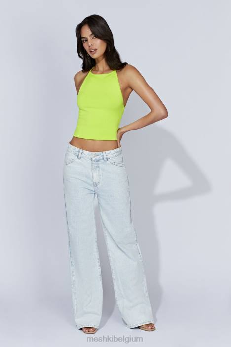 Kelly lange lijn top Meshki fris groen N4JN1063 kleding