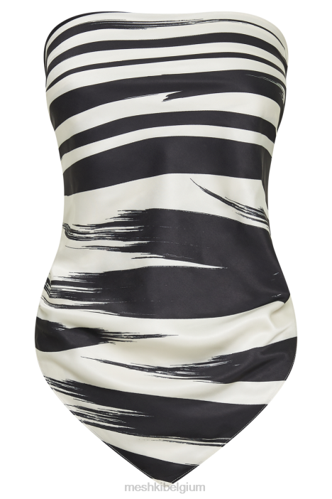 Laina bedrukte sjaaltop Meshki abstracte afdruk N4JN787 kleding