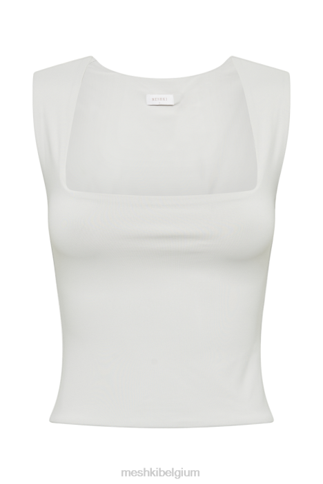 Lange top van gerecycled nylon van linley Meshki ijsgrijs N4JN775 kleding