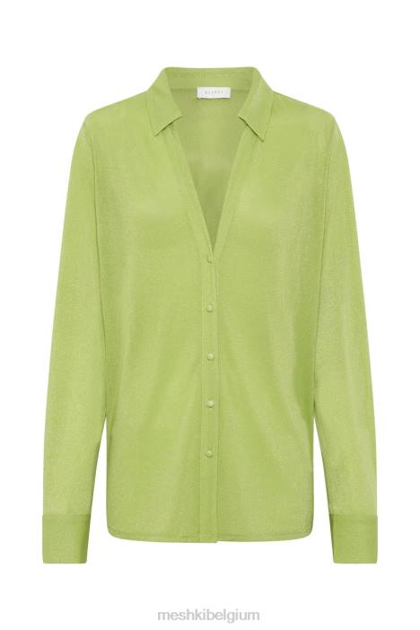 Lucille glanzende cover-up top Meshki limoen schittert N4JN1100 kleding