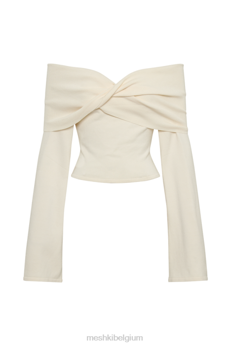 Marlisa off-shoulder twisttop Meshki ivoor N4JN840 kleding