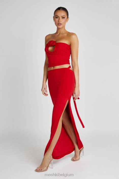 Megan strapless roze top Meshki rood N4JN791 kleding