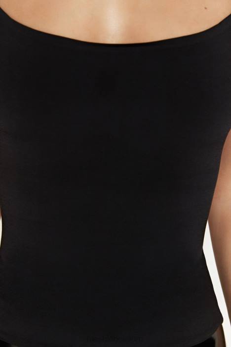 Sabine lange top zonder rug Meshki zwart N4JN1072 kleding