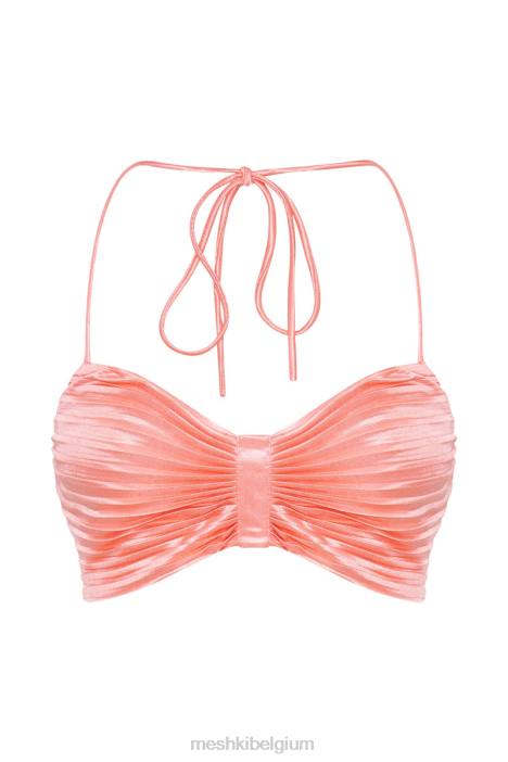 Shirin geplooide haltertop Meshki rozenwater N4JN1058 kleding