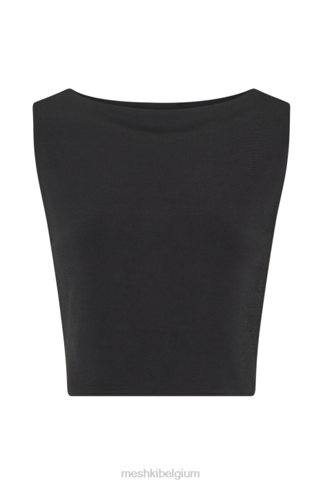 Suri slinky kap terug top Meshki zwart N4JN789 kleding