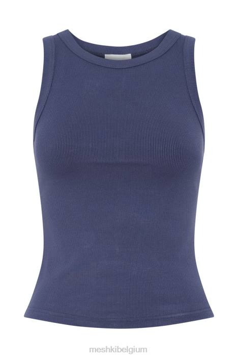 Zanna geribbelde tanktop Meshki middernacht marine N4JN986 kleding