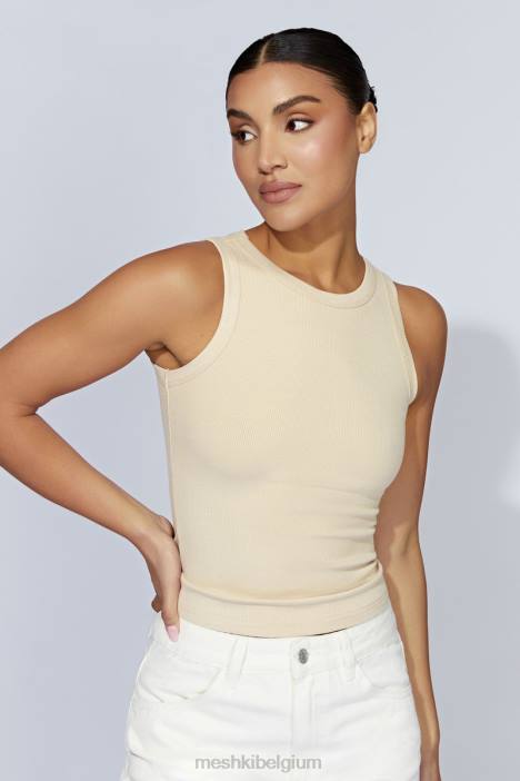 Zanna geribbelde tanktop Meshki room N4JN1069 kleding