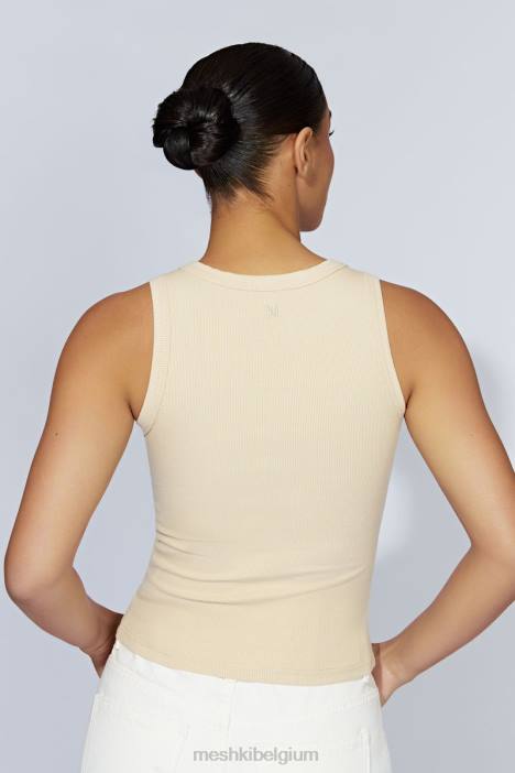 Zanna geribbelde tanktop Meshki room N4JN1069 kleding