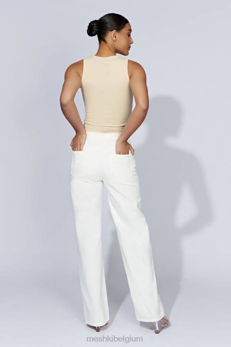 Zanna geribbelde tanktop Meshki room N4JN1069 kleding