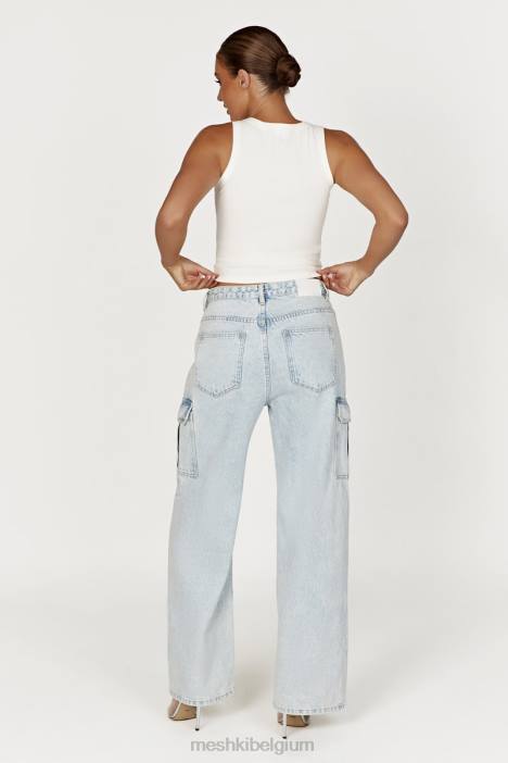 Zanna geribbelde tanktop Meshki wit N4JN863 kleding