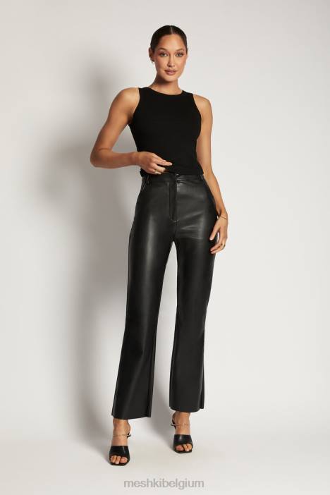 Zanna geribbelde tanktop Meshki zwart N4JN908 kleding