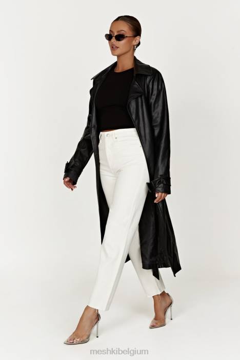 Zanna geribbelde tanktop Meshki zwart N4JN908 kleding