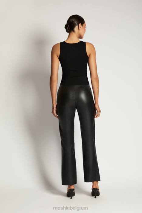 Zanna geribbelde tanktop Meshki zwart N4JN908 kleding