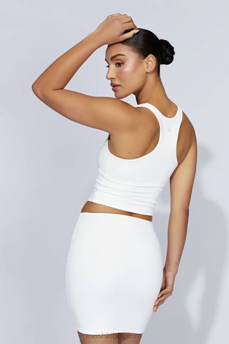 alyssa racer achterkant Meshki wit N4JN1166 kleding