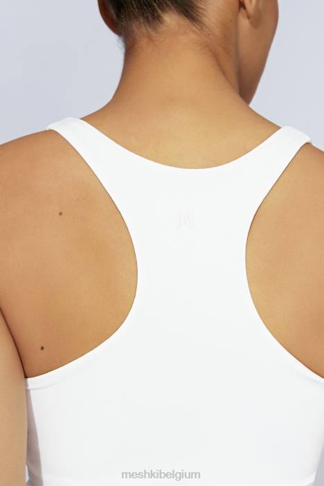 alyssa racer achterkant Meshki wit N4JN1166 kleding