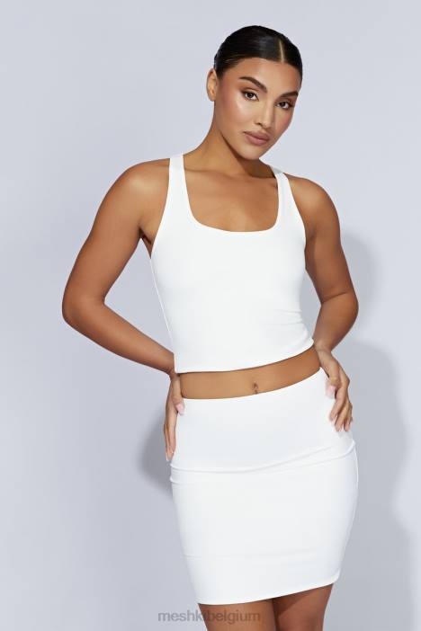 alyssa racer achterkant Meshki wit N4JN1166 kleding