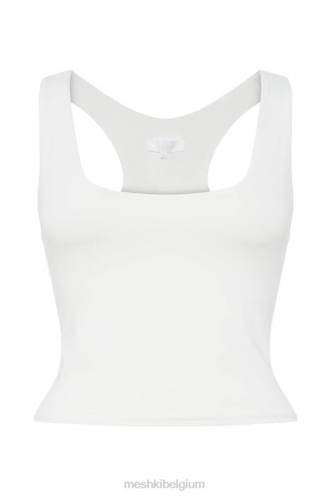 alyssa racer achterkant Meshki wit N4JN1166 kleding