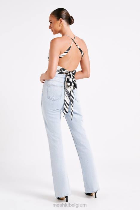 felicia haltertop met print Meshki abstracte afdruk N4JN753 kleding