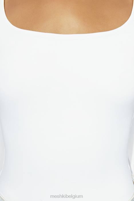 gemêleerde top met lange mouwen Meshki wit N4JN947 kleding