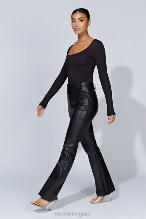 gemêleerde top met lange mouwen Meshki zwart N4JN940 kleding