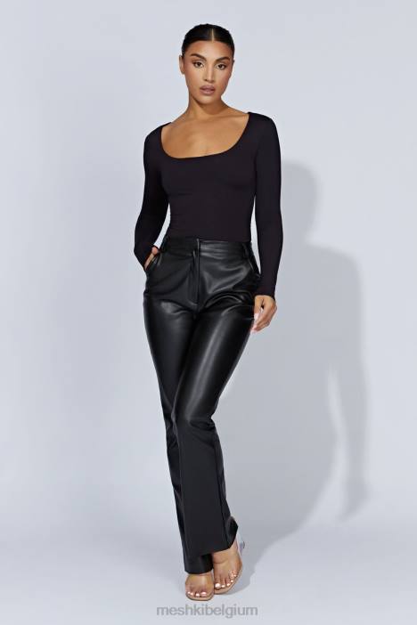 gemêleerde top met lange mouwen Meshki zwart N4JN940 kleding