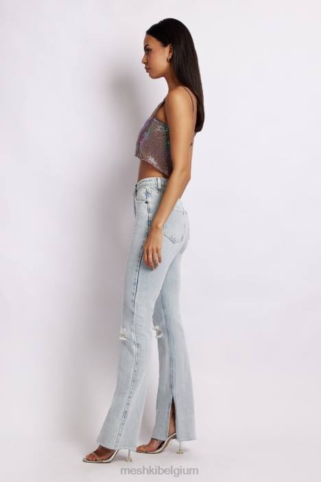 lianne glow mesh bandeautopje Meshki iriserend paars N4JN989 kleding