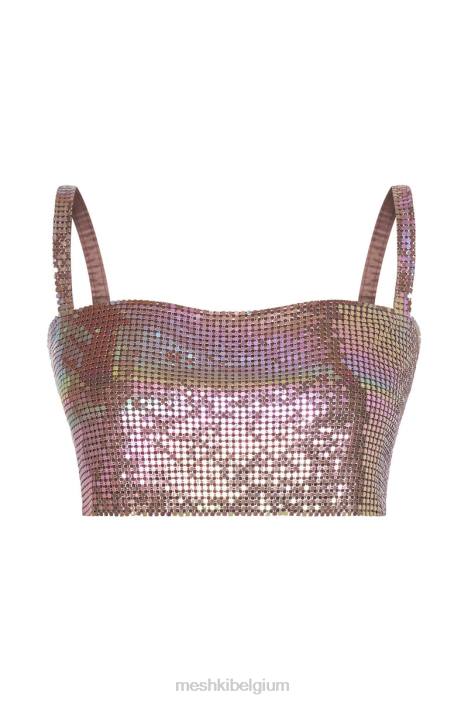 lianne glow mesh bandeautopje Meshki iriserend paars N4JN989 kleding