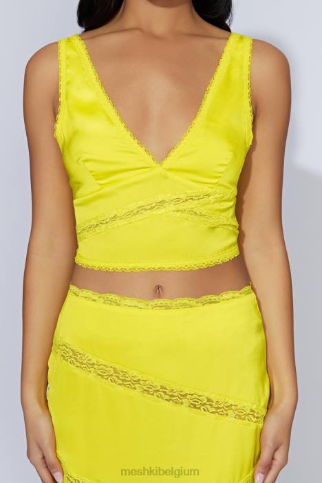 monet kanten top Meshki fris groen N4JN1089 kleding