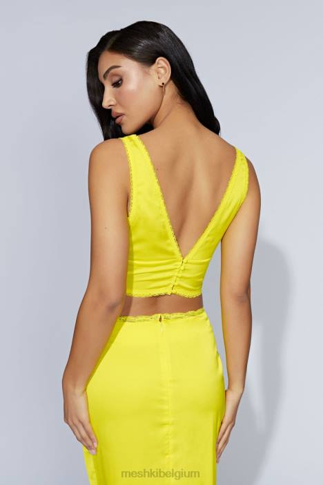 monet kanten top Meshki fris groen N4JN1089 kleding