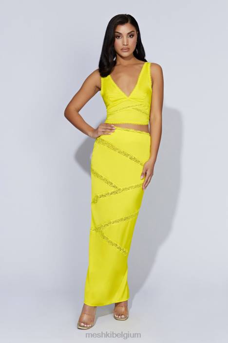 monet kanten top Meshki fris groen N4JN1089 kleding