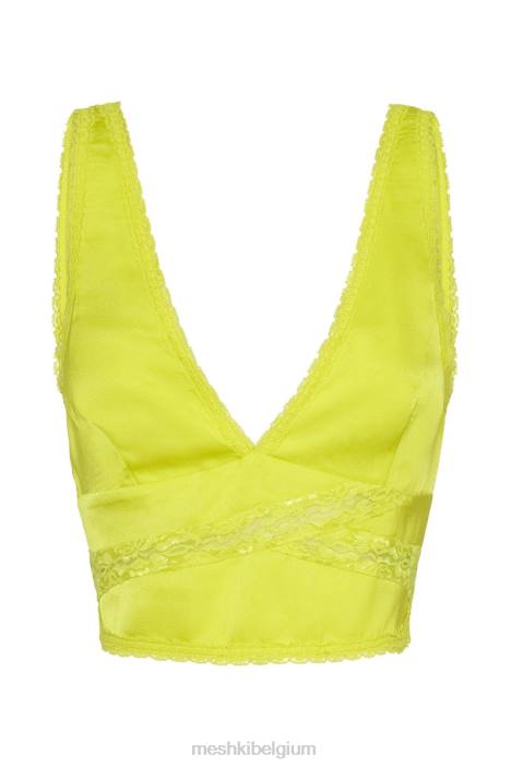 monet kanten top Meshki fris groen N4JN1089 kleding