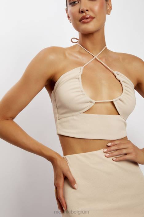 renee overslagtop met ruches Meshki steen N4JN1152 kleding