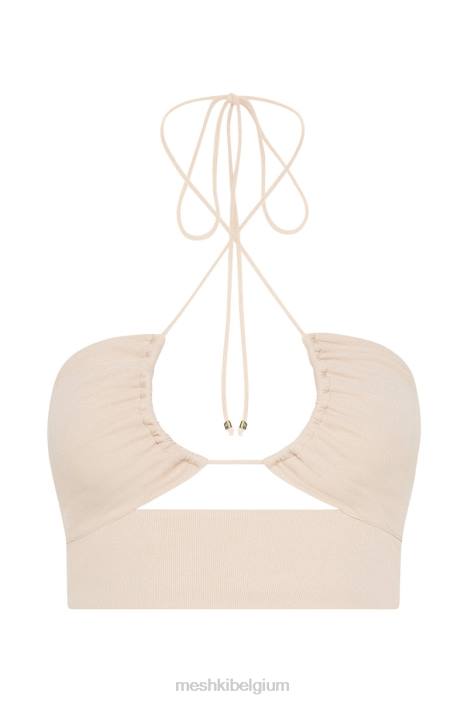 renee overslagtop met ruches Meshki steen N4JN1152 kleding