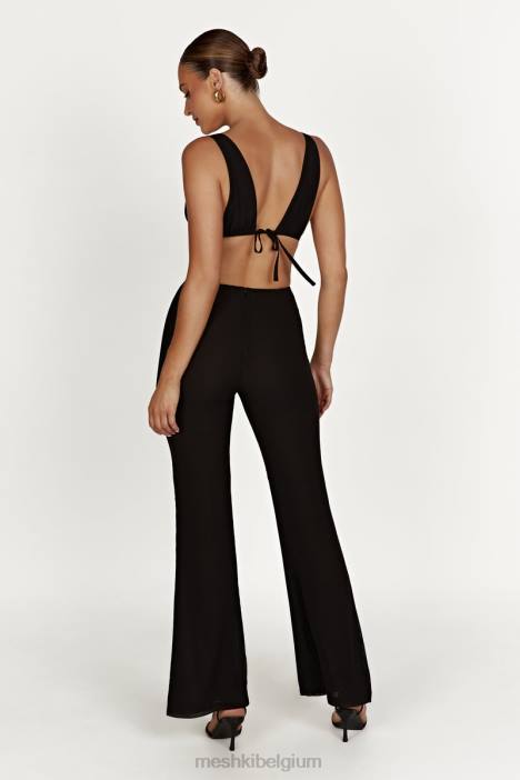 top van madeliefjeschiffon Meshki zwart N4JN1211 kleding