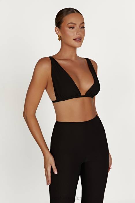 top van madeliefjeschiffon Meshki zwart N4JN1211 kleding