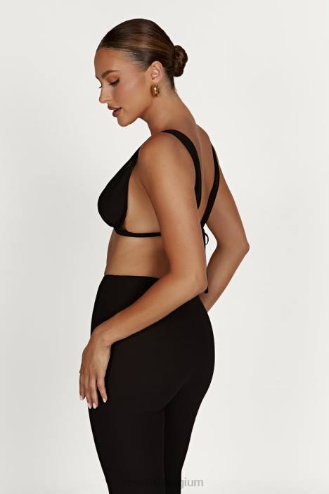 top van madeliefjeschiffon Meshki zwart N4JN1211 kleding