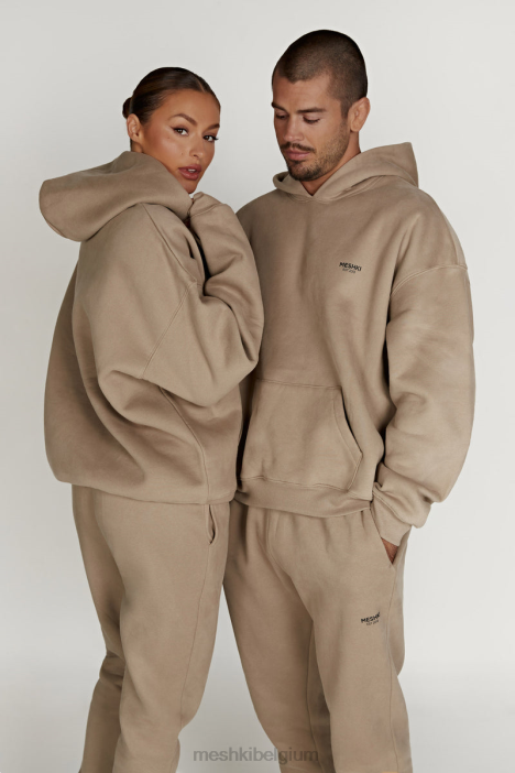 Bernie oversized hoodie Meshki cement N4JN912 kleding