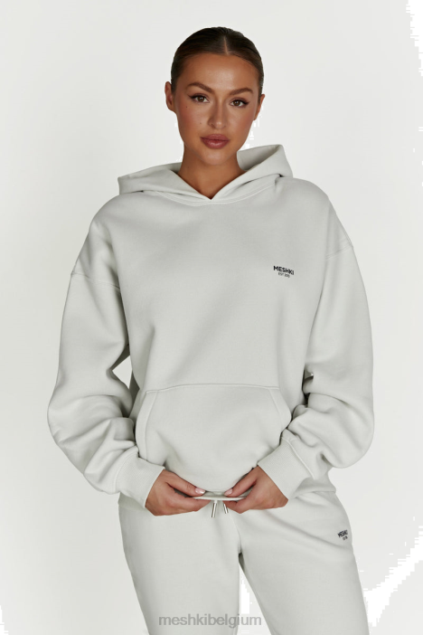 Bernie oversized hoodie Meshki rookgrijs N4JN915 kleding