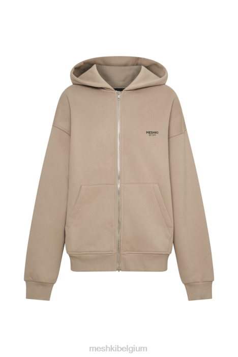 Corrie hoodie met ritssluiting Meshki cement N4JN930 kleding