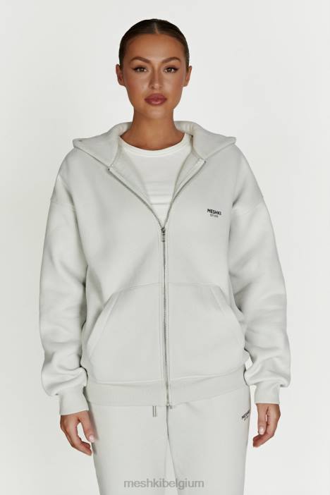 Corrie hoodie met ritssluiting Meshki rookgrijs N4JN880 kleding