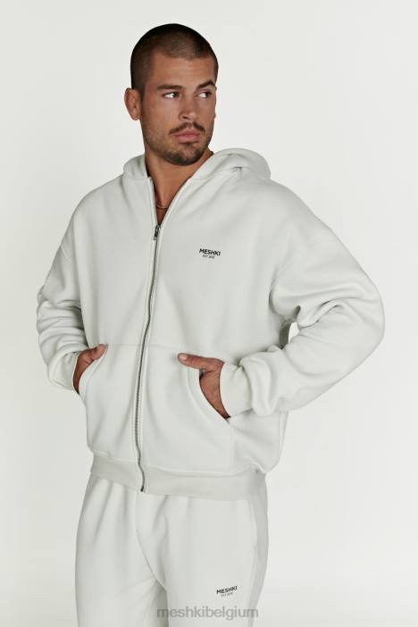 Corrie hoodie met ritssluiting Meshki rookgrijs N4JN880 kleding