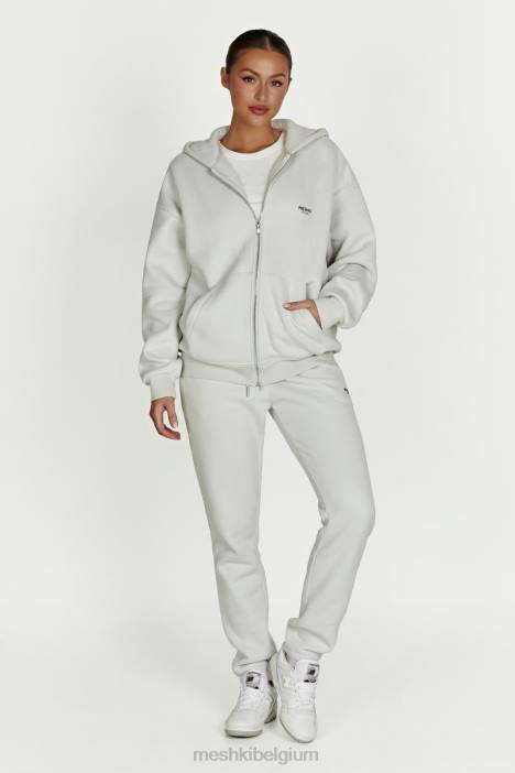 Corrie hoodie met ritssluiting Meshki rookgrijs N4JN880 kleding