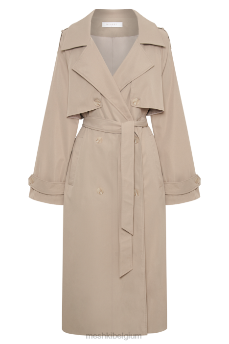 Andrea oversized trenchcoat Meshki beige N4JN1625 kleding