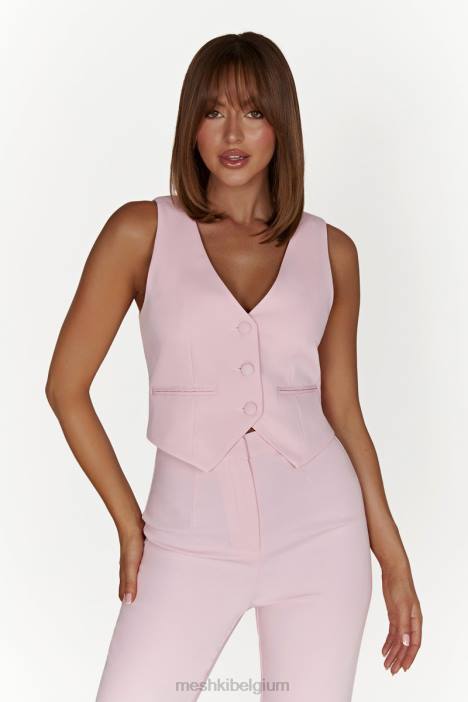 Blair crêpe gilet Meshki roze blos N4JN956 kleding