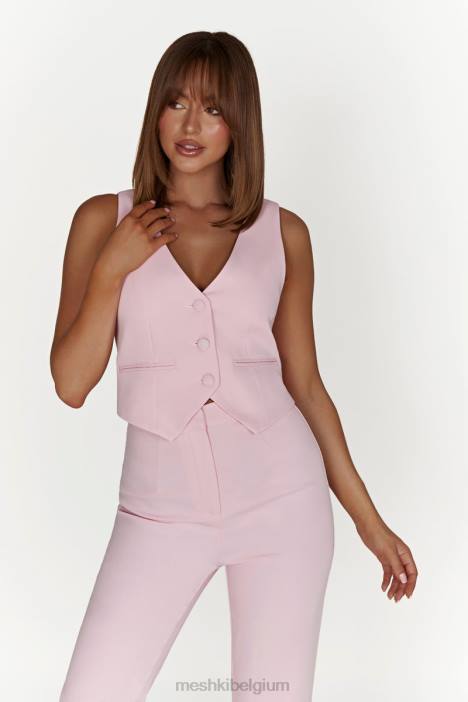 Blair crêpe gilet Meshki roze blos N4JN956 kleding