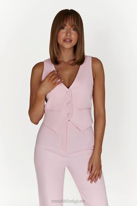 Blair crêpe gilet Meshki roze blos N4JN956 kleding