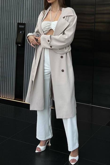 Keily super oversized trenchcoat Meshki bot N4JN1646 kleding