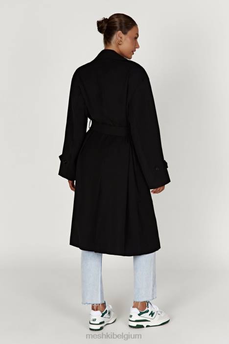 Keily super oversized trenchcoat Meshki zwart N4JN1644 kleding
