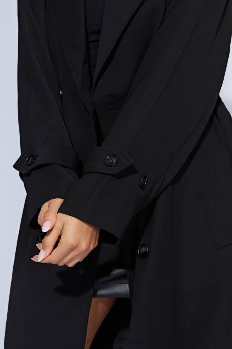 Keily super oversized trenchcoat Meshki zwart N4JN1644 kleding